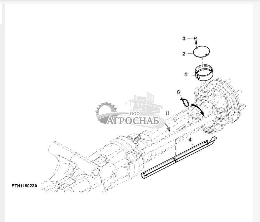 Датчик угла поворота задних колес и крышка 